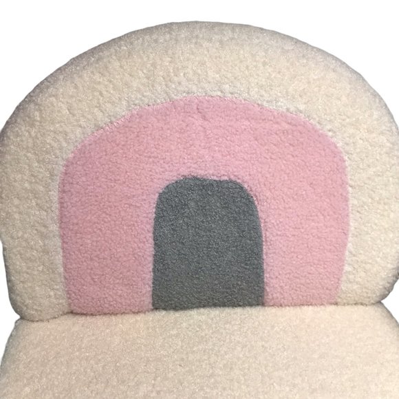 NEW Solid Wooden Rainbow Rocker by Style and Function.  White / Pink / Gray - Picture 12 of 16